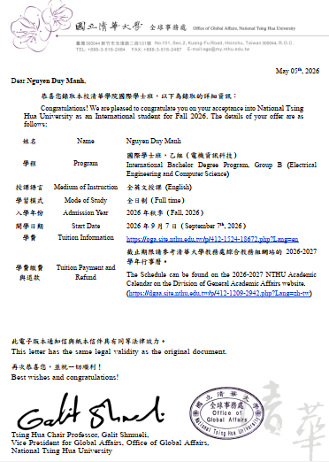 Du học Đài Loan